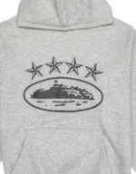 Corteiz 4Starz Alcatraz Hoodie Grey