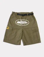 Corteiz Alcatraz Cargo Shorts - Khaki Green