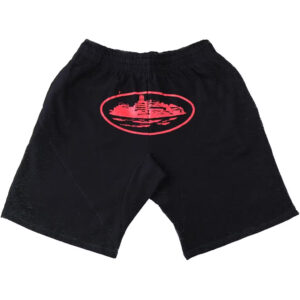 Corteiz Alcatraz Shorts - Black/Red