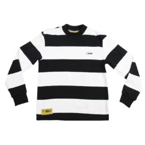 Corteiz All starz Striped Long sleeve – Black/White