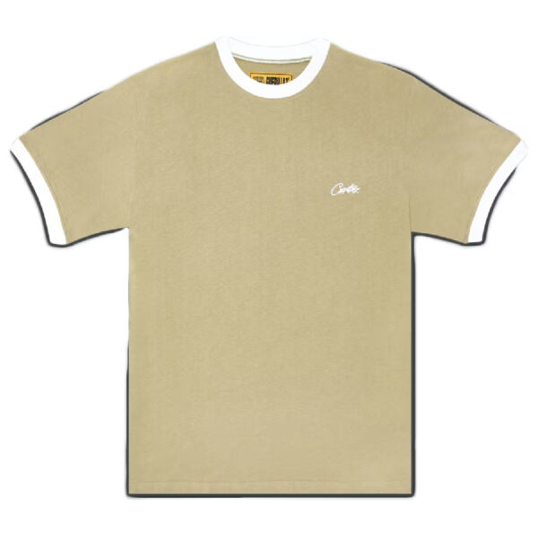 Corteiz Allstarz Ribbed T-Shirt - Light Khaki