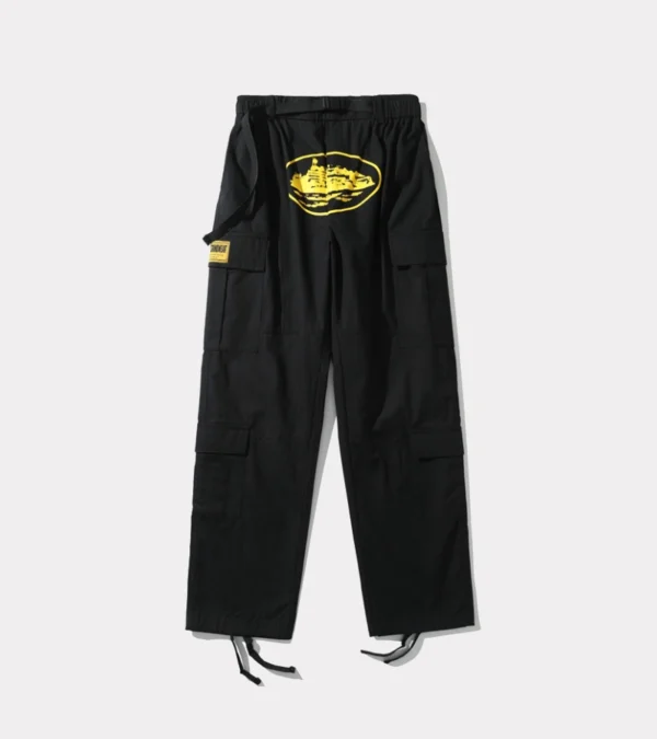 Corteiz Purp Guerillaz Cargos - Black/Yellow